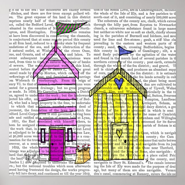 Affiche Illustration des Beach Huts 3 (Devant)