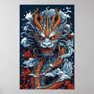 Affiche Illustration des cerfs-volants japonais