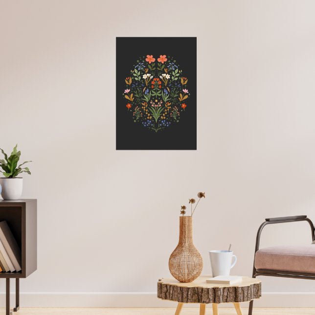 Affiche Illustration des fleurs de printemps vintages bota (Salon 3)