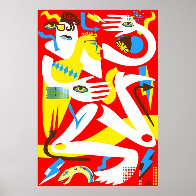 Affiche Illustration des gens modernes (Devant)