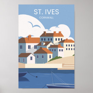 Affiche Illustration des lieux de voyage célèbres de St Iv