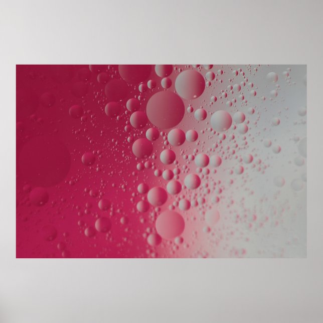 Affiche Illustration des molécules rouges (Devant)