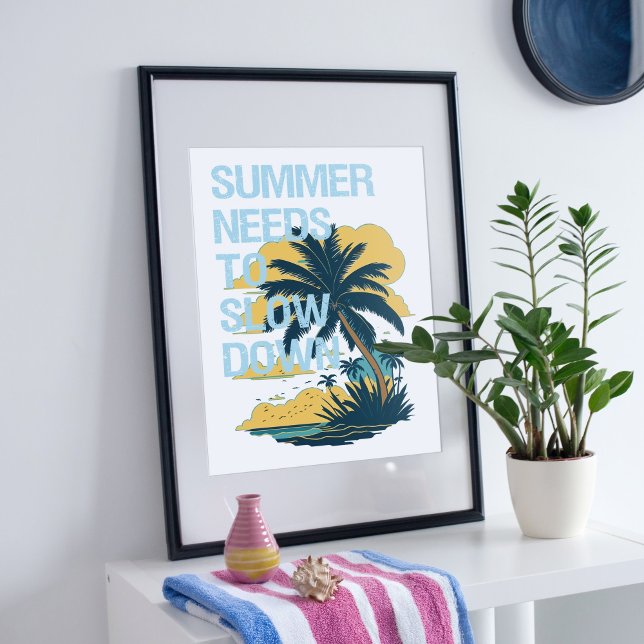 Affiche Illustration des vacances d'été. (Créateur téléchargé)