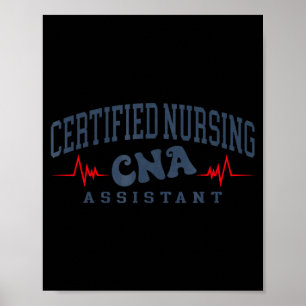 Affiche Illustration d'infirmière auxiliaire certifiée
