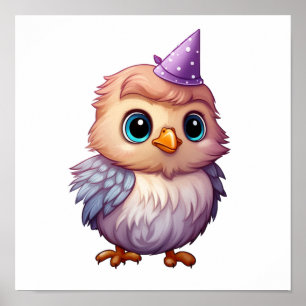 Affiche Illustration d'oiseau de dessin