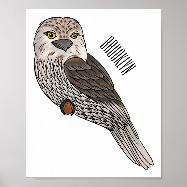 Affiche Illustration d'oiseau de Tawny frogmouth (Devant)
