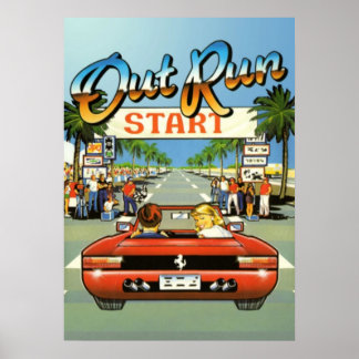 Affiche Illustration d'Outrun