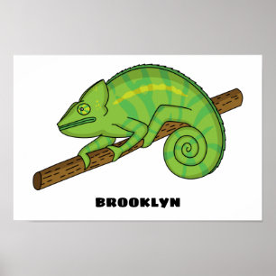 Affiche Illustration du caméléon de la parson