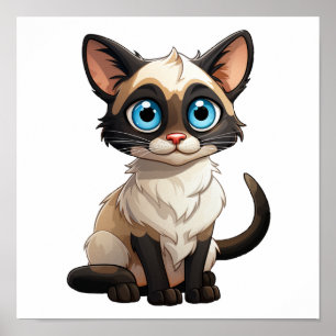 Affiche Illustration du chat de dessin
