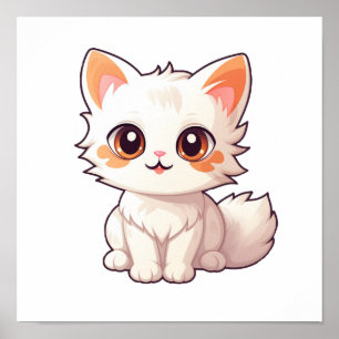 Affiche Illustration du chat de dessin