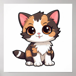 Affiche Illustration du chat de dessin