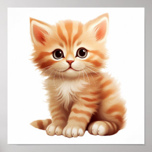 Affiche Illustration du chat de dessin