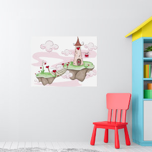 Affiche Illustration du château d'amour flottant Imaginair