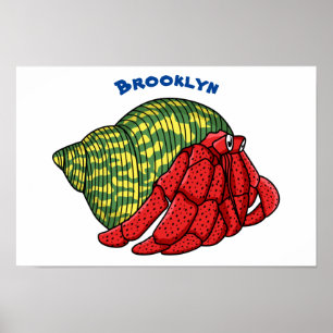 Affiche Illustration du crabe mignon