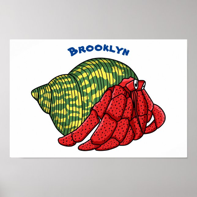 Affiche Illustration du crabe mignon (Devant)