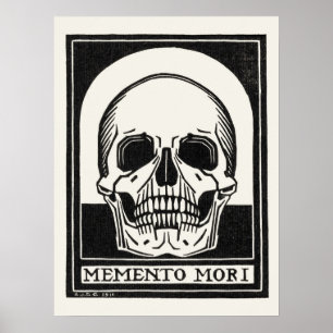 Affiche Illustration du crâne vintage par Julie De Graag