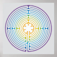 Illustration du dédale de Chartres - Couleur arc-e