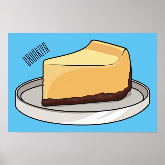 Affiche Illustration du dessin animé Cheesecake (Devant)