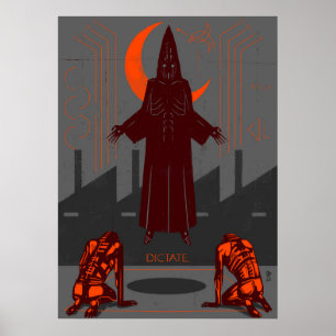 Affiche illustration du dictate numérique