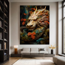 Illustration du dragon oriental mystique Imprimer/