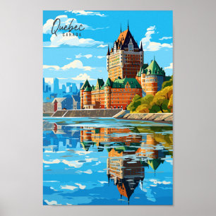 Affiche Illustration du lieu de voyage vintage du Québec C
