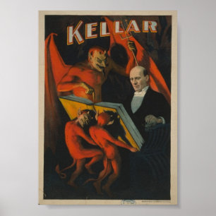 Affiche Illustration du magicien vintage