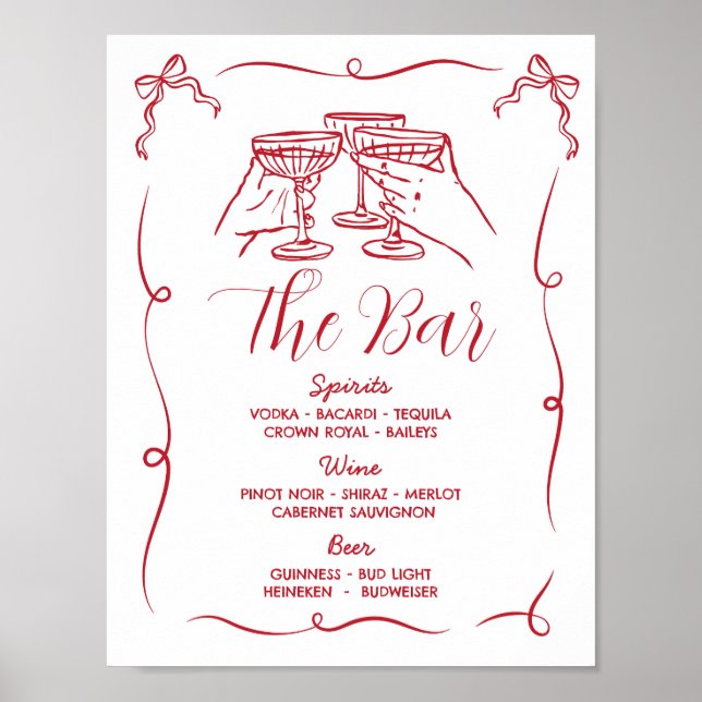 Affiche Illustration du Mariage de bar (Devant)