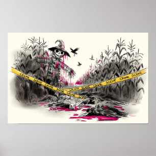Affiche Illustration du meurtre du corbeau