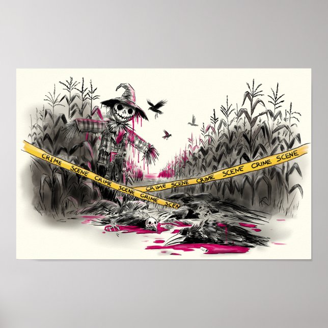 Affiche Illustration du meurtre du corbeau (Devant)