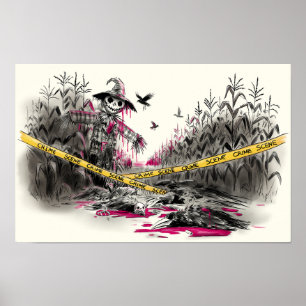 Affiche Illustration du meurtre du corbeau