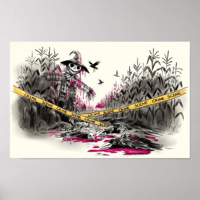 Affiche Illustration du meurtre du corbeau (Devant)