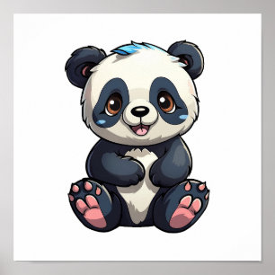 Affiche Illustration du panda de dessin