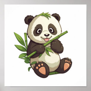 Affiche Illustration du panda de dessin