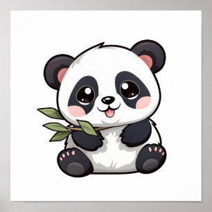 Affiche Illustration du panda de dessin