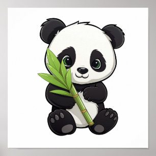 Affiche Illustration du panda de dessin