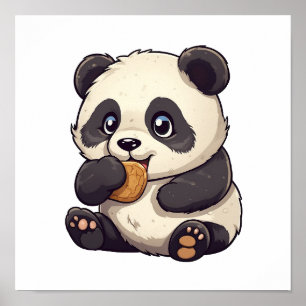 Affiche Illustration du panda de dessin