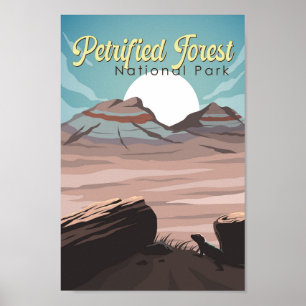 Affiche Illustration du parc national de la Forêt pétrifié