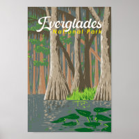Illustration du parc national des Everglades Art d