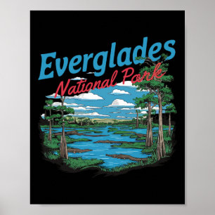 Affiche Illustration du Parc national des Everglades Rando