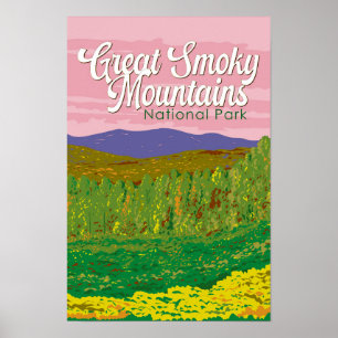 Affiche Illustration du parc national des Great Smoky Moun