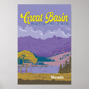 Affiche Illustration du parc national Great Basin Art de v