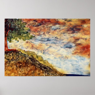 Affiche Illustration du paysage de la forêt magique d'auto