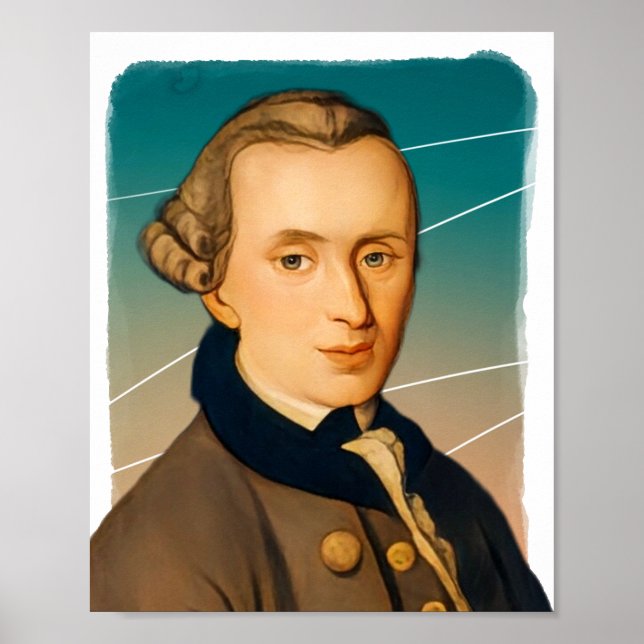 Affiche Illustration du philosophe allemand Emmanuel Kant (Devant)