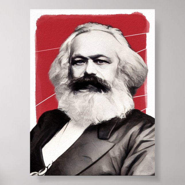 Affiche Illustration du philosophe allemand Karl Marx (Devant)