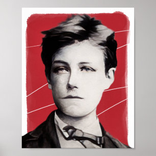 Affiche Illustration du poète français Arthur Rimbaud