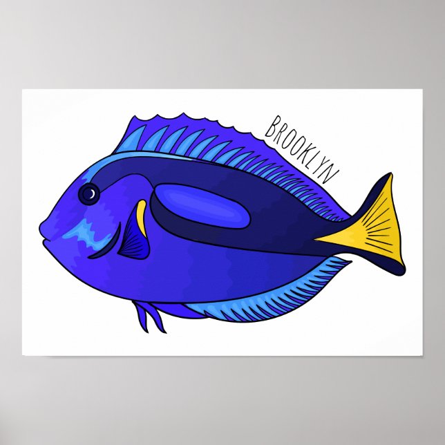Affiche Illustration du poisson de la cuve bleue (Devant)