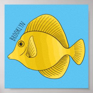 Affiche Illustration du poisson-tang jaune