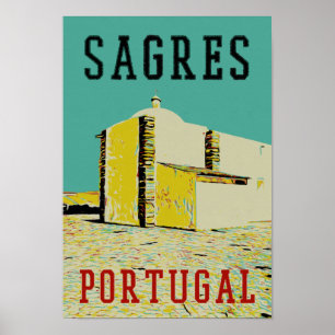 Affiche Illustration du promontoire de Sagres Algarve Port