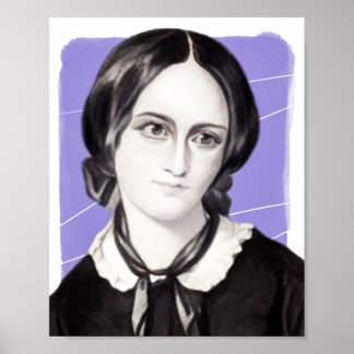 Affiche Illustration du romancier anglais Emily Brontë