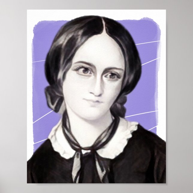 Affiche Illustration du romancier anglais Emily Brontë (Devant)